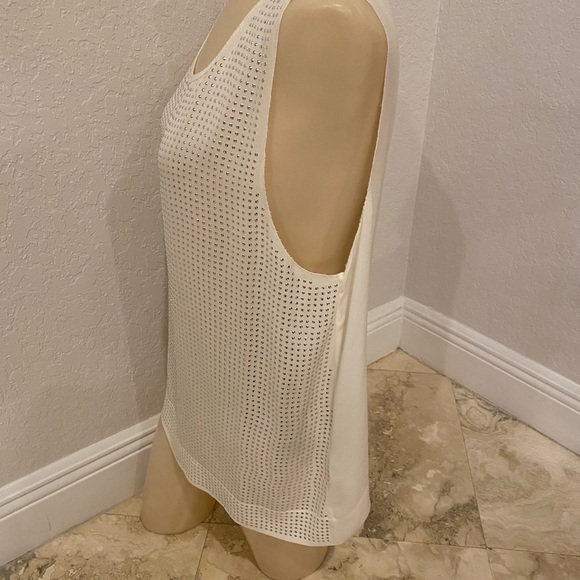 L’AGENCE 100% SILK TANK w/silver dots detailing - Picture 3 of 8